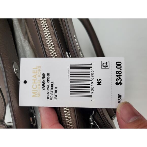 NWT MICHAEL KORS Savannah Satchel BAG - Camel - Picture 6 of 6